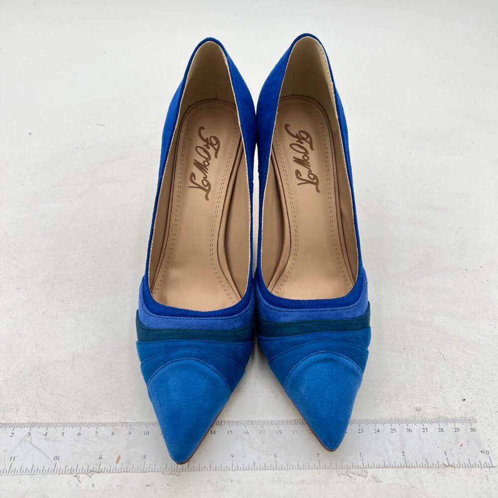 Fowt Blue Gradient Wave Pattern Pointed Toe Party… - image 2